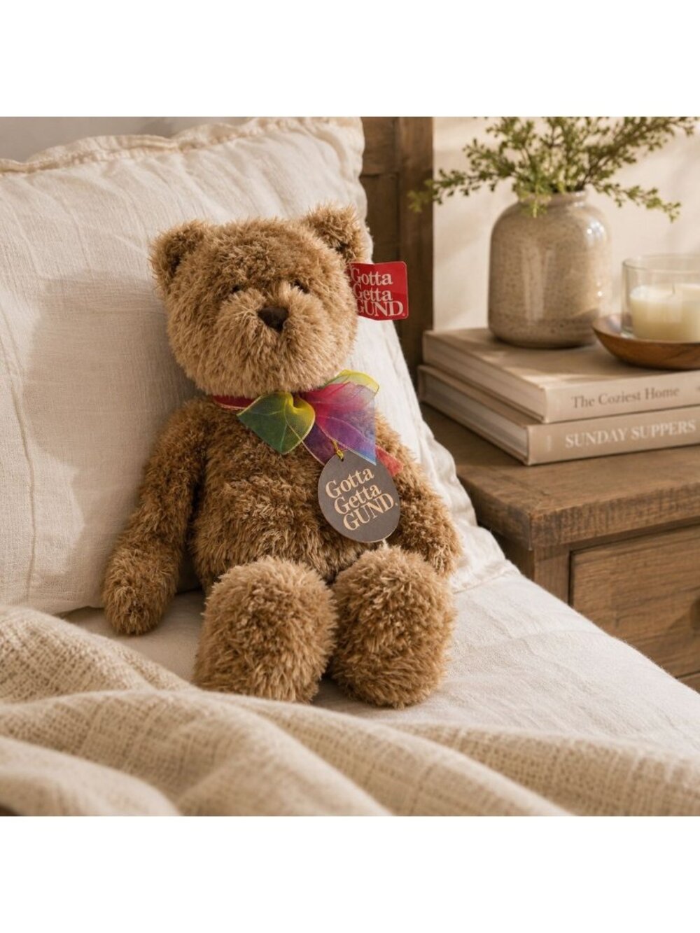Gotta Getta Gund Bear F25724-1 Bearessence Plush Stuffed Animal Brown 14" NEW